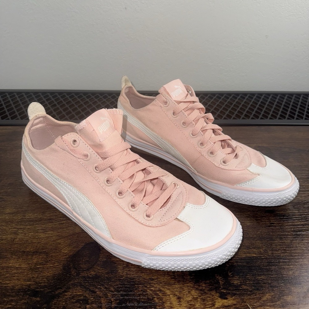 Puma Kaia Womens Pink Mid Canvas Sneakers Size 9.5‎ Lace Up Casual Low Top